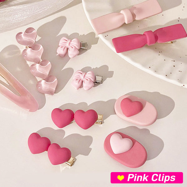 FORGIRLFOREVER One Piece Pink Color Cute Hair Clip For Women