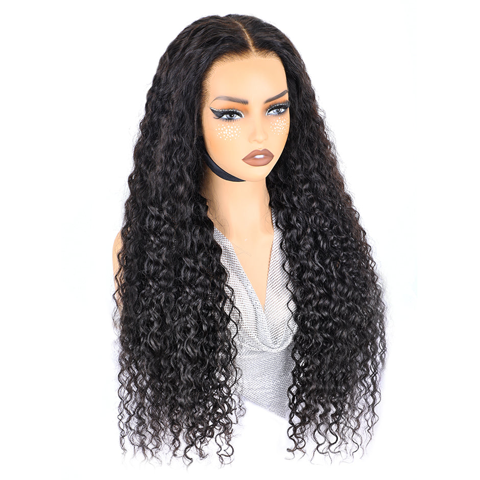 FORGIRL FOREVER 13x6 Wear Go Glueless Wig With Drawstring Quick Easy Install Ear To Ear Water Wave Bleached Knots Pre-Cut Lace Frontal Human Hair Wig Beginner Friendly