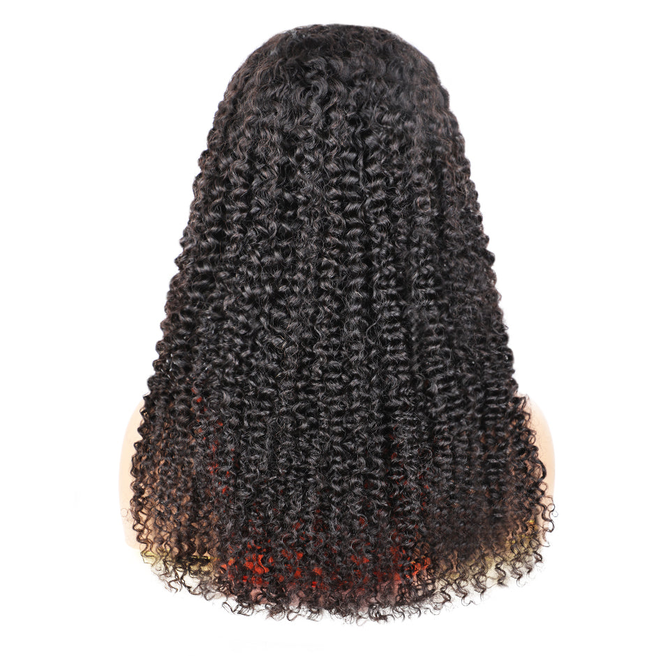 FORGIRLFOREVER 9X6 Kinky Curly Wear Go Glueless Wig 5 Seconds Quick Install Pre-Cut Human Hair Wig Beginner Friendly