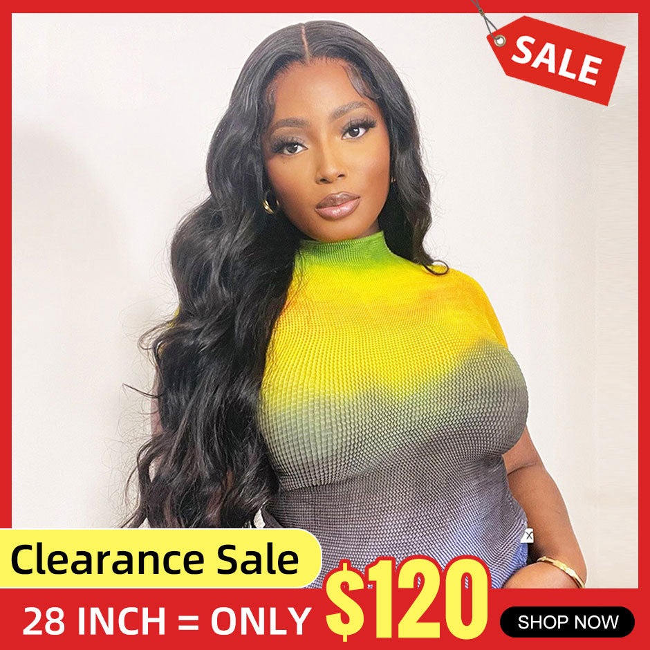 【Clearance Sale】FORGIRLFOREVER 4x4 Wear Go Body Wave Wig Pre-plucked Glueless Human Hair Wigs Pre-Cut Lace Wig Beginner Friendly