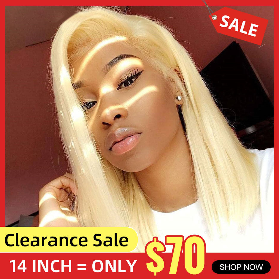 FORGIRLFOREVER  613 Blonde Straight Bob Wig 4x4 HD Lace Front Human Hair Wigs For Women