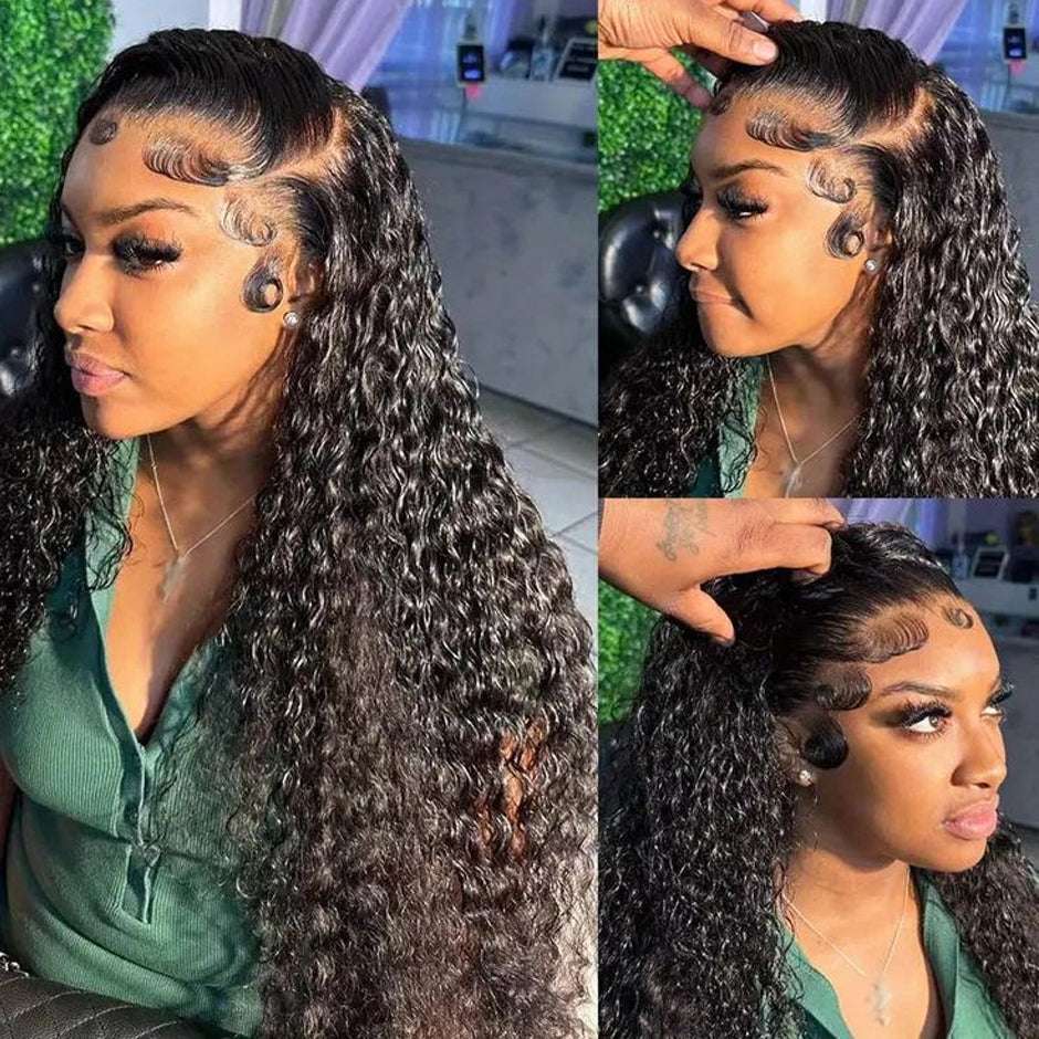 【Black Friday Sale】FORGIRLFOREVER 13x6 Water Wave Lace Frontal Wig With Baby Hair Preplucked Human Hair Wigs