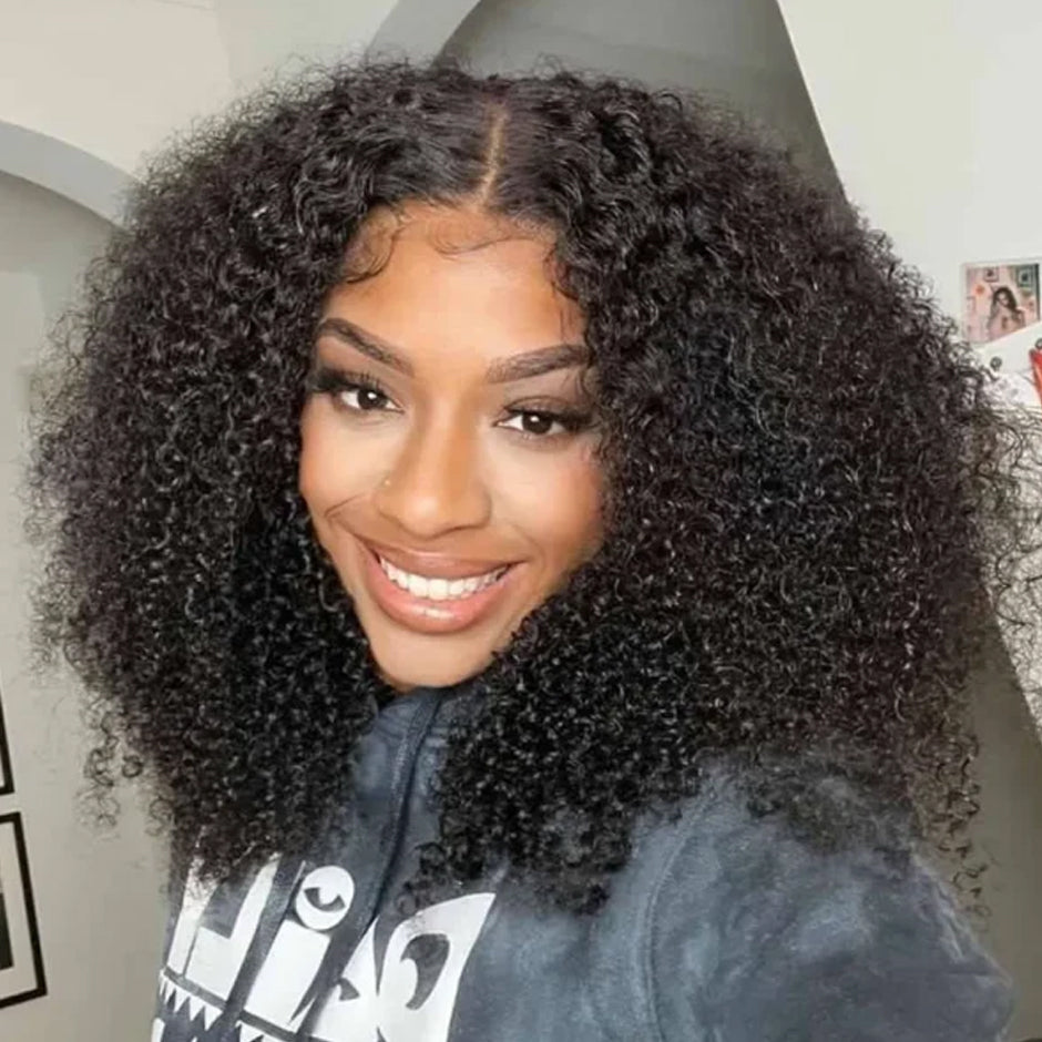 [CLEARANCE SALE] FREE UPGRADE FORGIRLFOREVER 9x6 Wear Go Glueless Wig 5 Seconds Quick Install Pre-Cut Kinky Curly Human Hair Wig Beginner Friendly