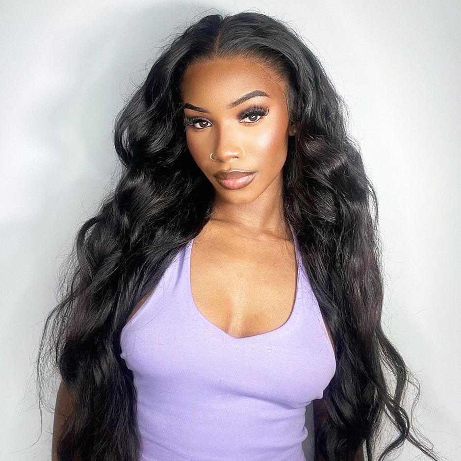 FORGIRLFOREVER Body Wave 13x6 Wear Go Glueless Wig with Drawstring Pre-plucked Human Hair Wigs Pre-Cut Lace Wig Beginner Friendly