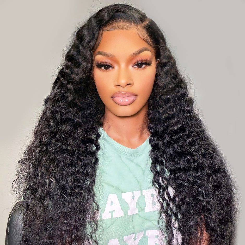 FORGIRLFOREVER Deep Wave Glueless Wig 6x4 Pre Cut HD Lace Wear Go Wig 5 Seconds Quick Install Wig Beginner Friendly