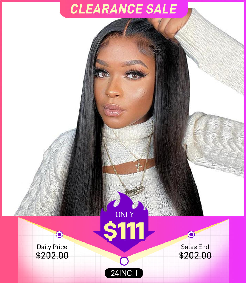 [CLEARANCE SALE] FORGIRLFOREVER 6x4 Pre-Cut Wear Go Glueless Wig Pre-plucked Straight Wig Beginner Friendly No Siklls Need