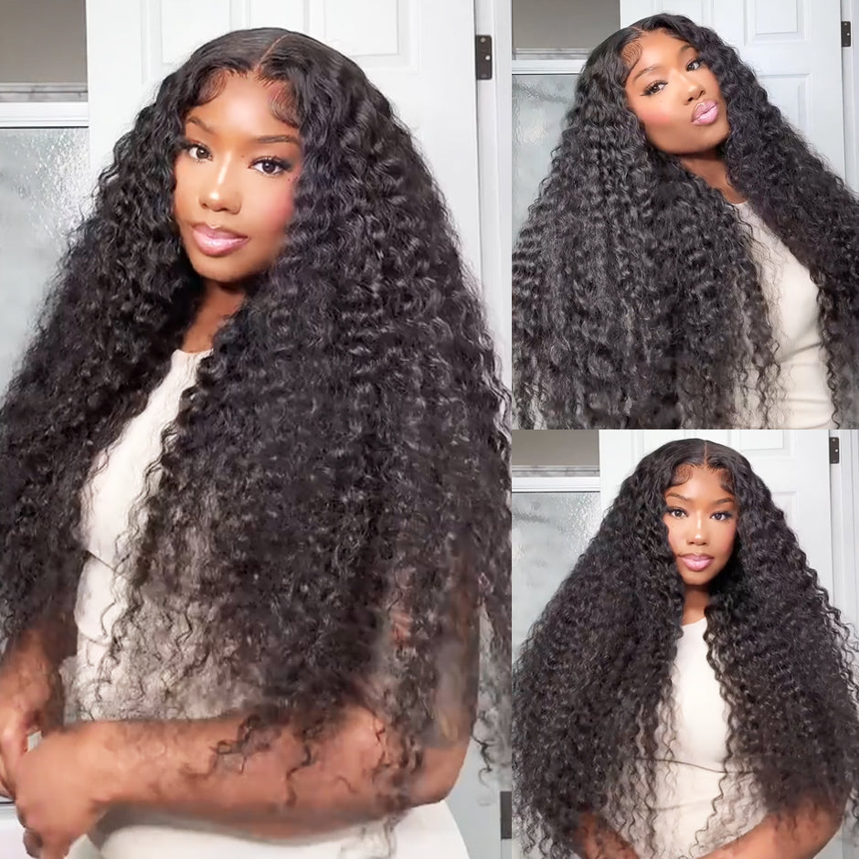 FORGIRL FOREVER 13x6 Wear Go Glueless Wig With Drawstring Quick Easy Install Ear To Ear Water Wave Bleached Knots Pre-Cut Lace Frontal Human Hair Wig Beginner Friendly