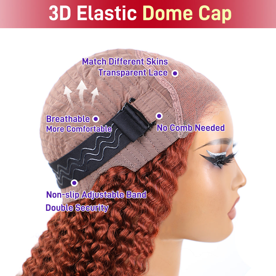 FORGIRLFOREVER #33 Reddish Brown Wig 7x5 Wear Go Body Wave Wig 180% Density Glueless Wig Pre-Cut Human Hair Wigs With Baby Hair