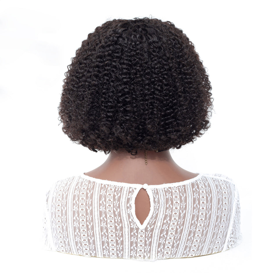 FORGIRLFOREVER Kinky Curly Bob Wig 13x4 Lace Frontal Human Hair Wigs For Women
