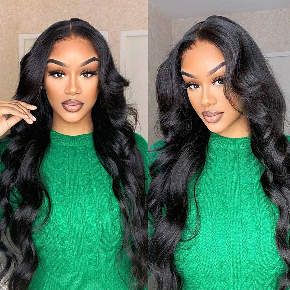 FORGIRLFOREVER Wear Go Body Wave Wig Pre-plucked Glueless Human Hair Wigs Pre-Cut Lace Wig Beginner Friendly