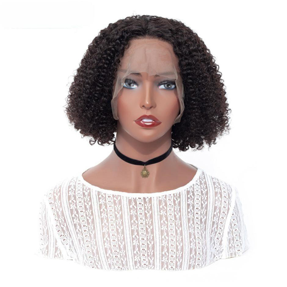 FORGIRLFOREVER Kinky Curly Bob Wig 13x4 Lace Frontal Human Hair Wigs For Women