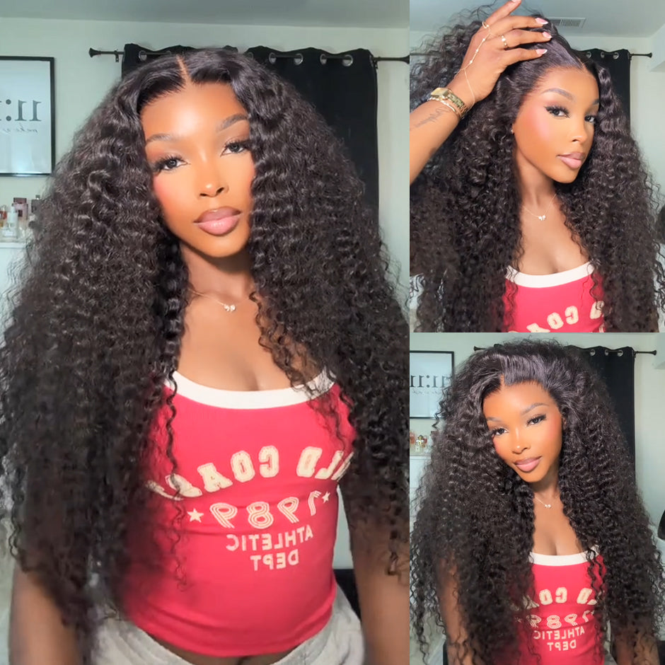 FORGIRL FOREVER 13x6 Wear Go Glueless Wig With Drawstring Quick Easy Install Ear To Ear Water Wave Bleached Knots Pre-Cut Lace Frontal Human Hair Wig Beginner Friendly