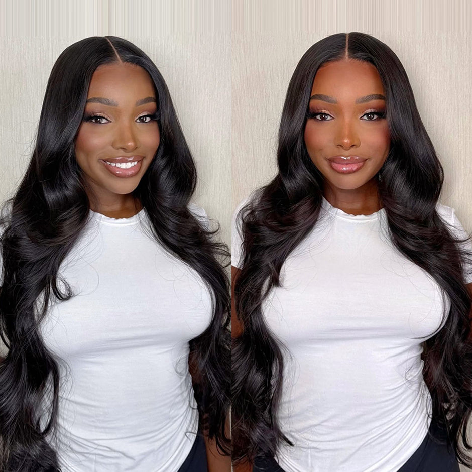 FORGIRLFOREVER Body Wave 13x6 Wear Go Glueless Wig with Drawstring Pre-plucked Human Hair Wigs Pre-Cut Lace Wig Beginner Friendly