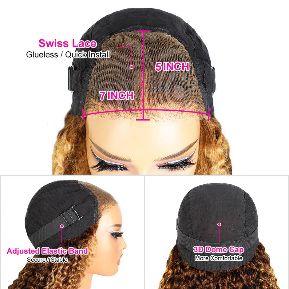 FORGIRLFOREVER 4/27 Straight Highlight Wig 7x5 Pre-Cut Wear Go Glueless Wig Beginner Friendly
