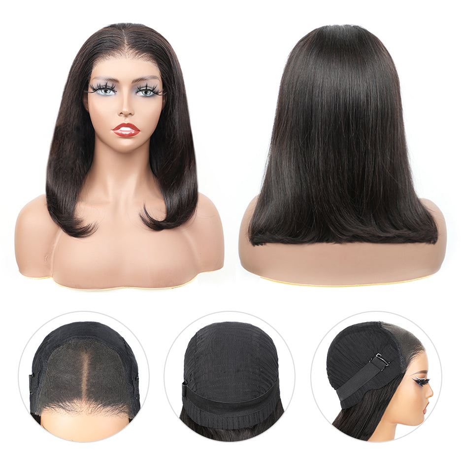 FORGIRLFOREVER 6x4 Pre-Cut Wear Go Glueless Wig Pre-plucked Straight Wig Beginner Friendly No Siklls Need