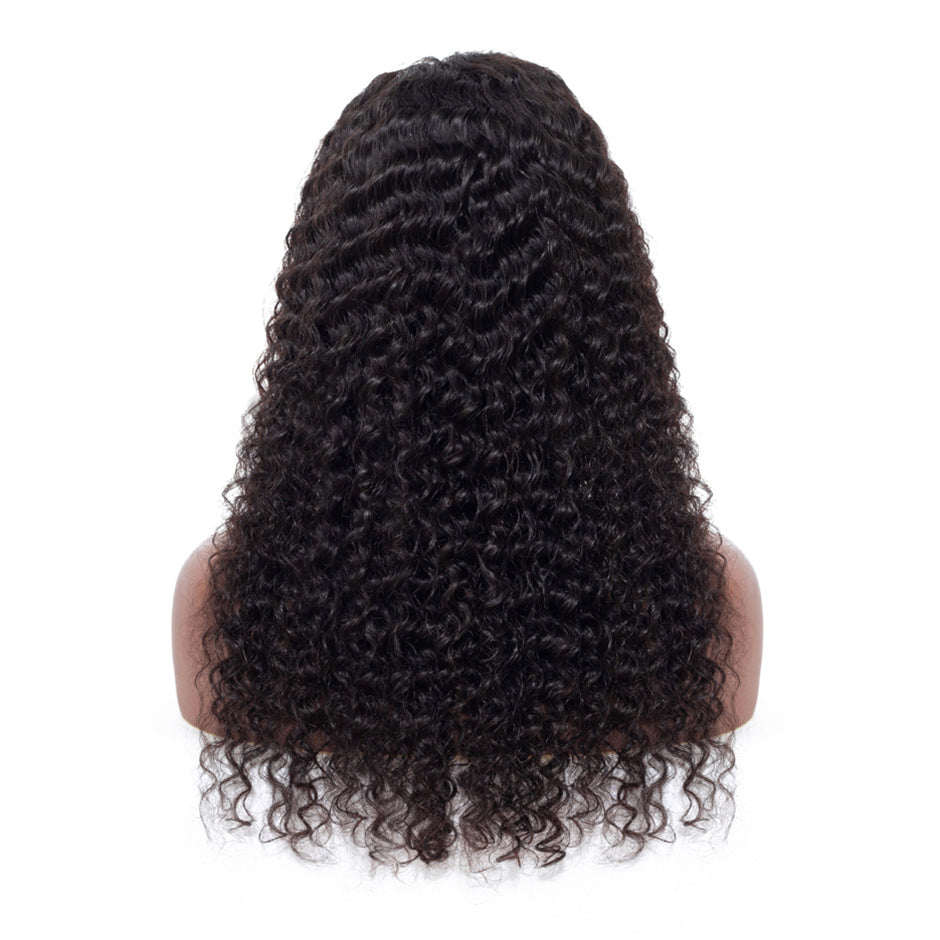 Perruque frontale à vague profonde 13x6 perruque frontale en dentelle bouclée profonde perruques de cheveux humains de couleur naturelle