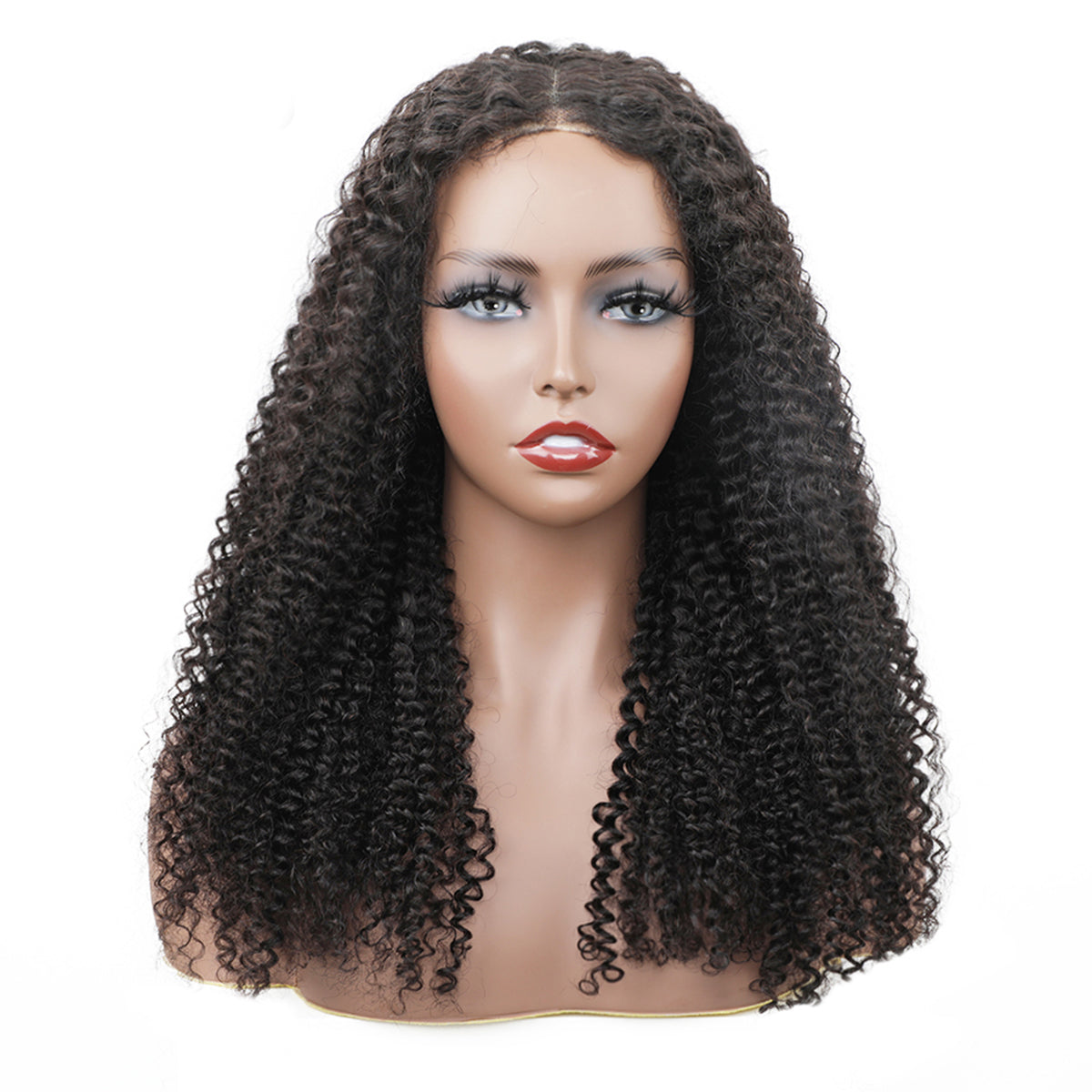 Kinky Curly Wear Go Wig Perruque en dentelle pré-coupée Perruque de cheveux humains sans colle Débutant amical