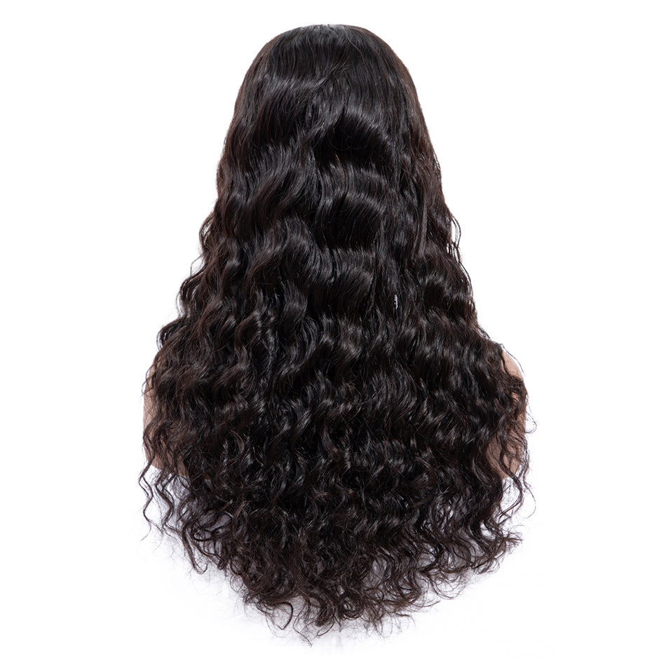 Lâche Deep 13x4 Lace Front Wig Preplumed Loose Deep Wave Perruques de dentelle de cheveux humains