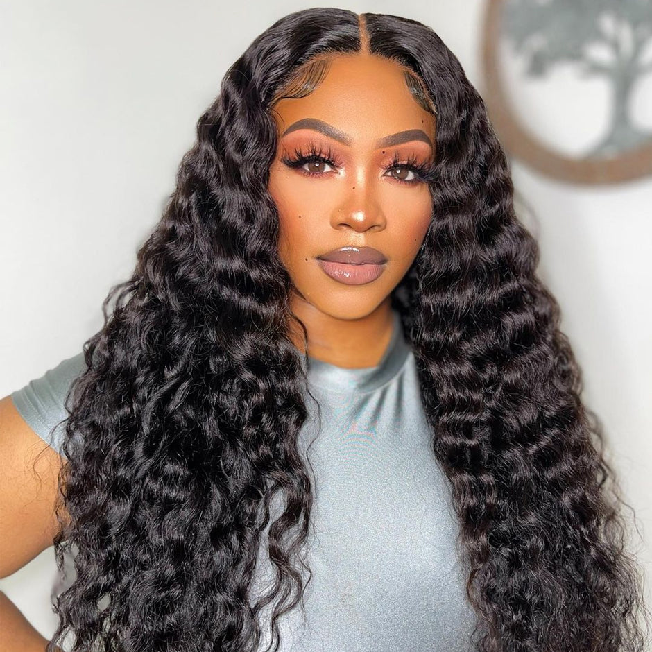FORGIRLFOREVER Loose Deep Wave Wig 6x4 Pre-Cut Wear Go Glueless Wig No Skills Need 5 Seconds Quick Install Wig